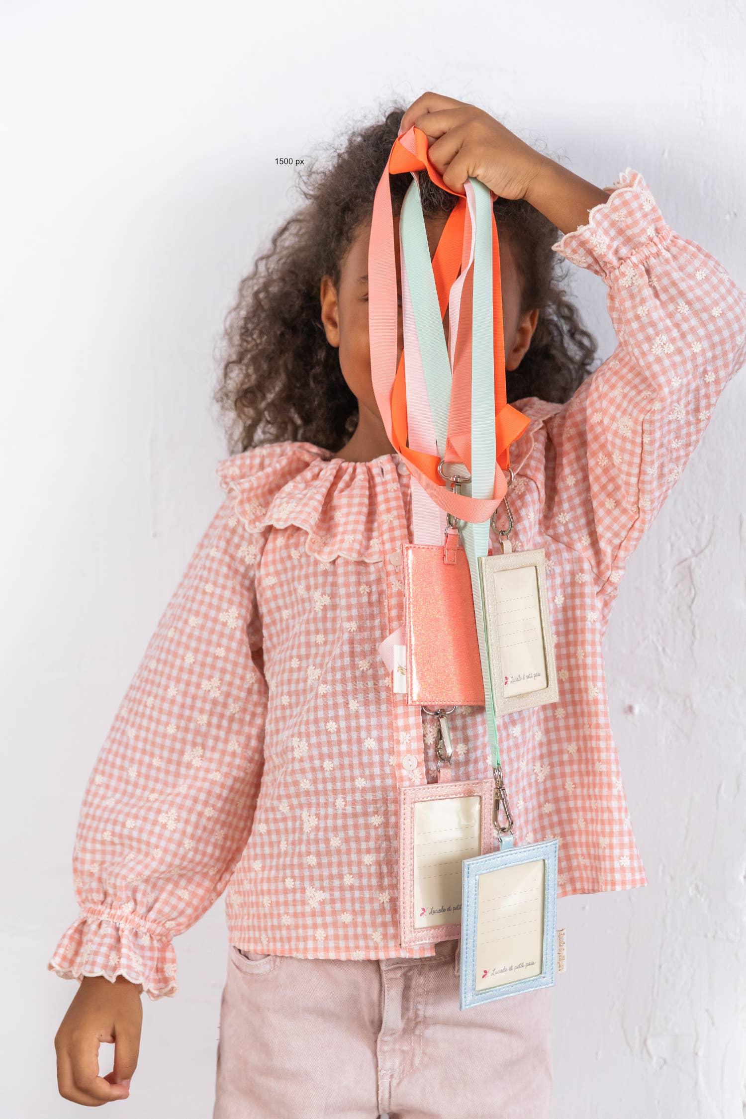Porta-cartões com cordão - Coral