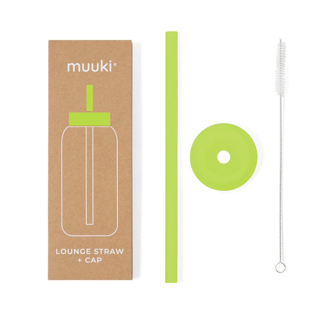 Palhinha com tampa para a garrafa Muuki - Electric Lime