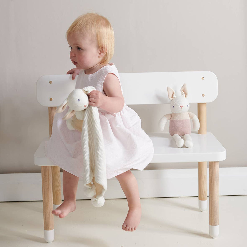 Conjunto Presente Baby Threads Creme - Chocalho Orgânico e Naninha