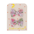 Mini presilhas de cabelo borboleta - Liberty Poppy e Daisy Rose