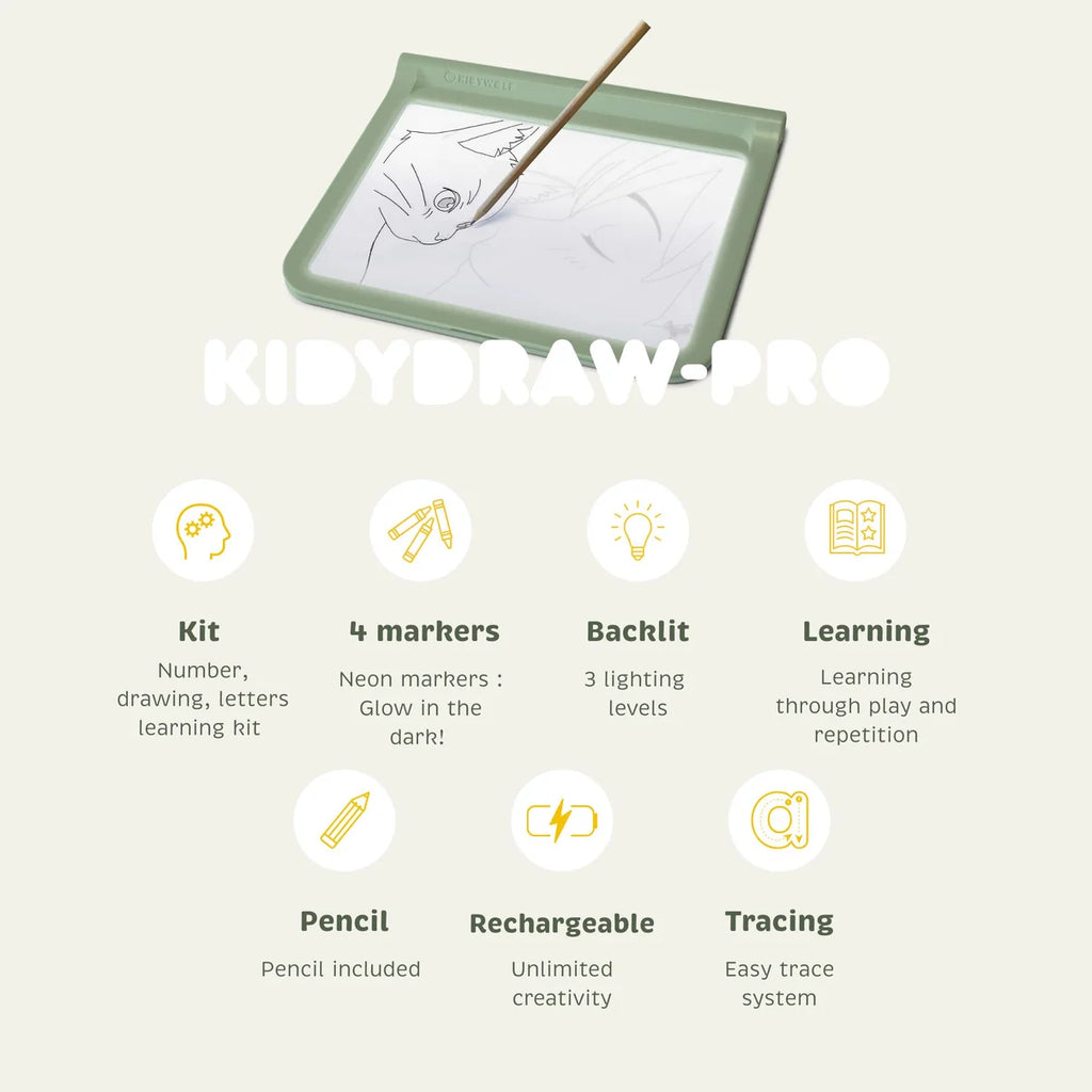 KIDYDRAW-PRO Mesa de Desenho Luminosa verde