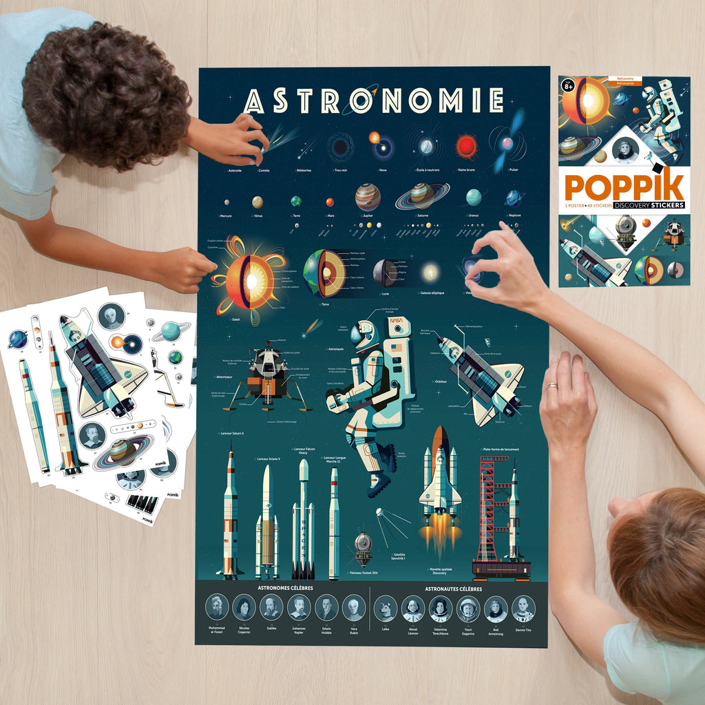 Poster XXL Astronomia com Autocolantes Reposicionáveis