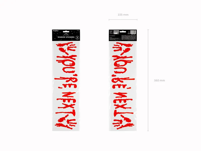 Autocolantes de gel para janela «You're Next»