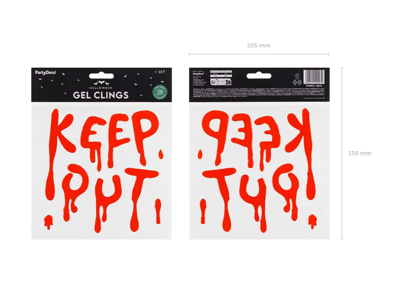 Autocolantes de gel para janela «Keep Out»