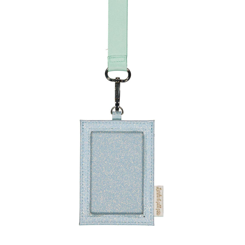 Porta-cartões com cordão - Azul céu