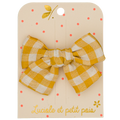 Laço pequeno princesa - Vichy mostarda