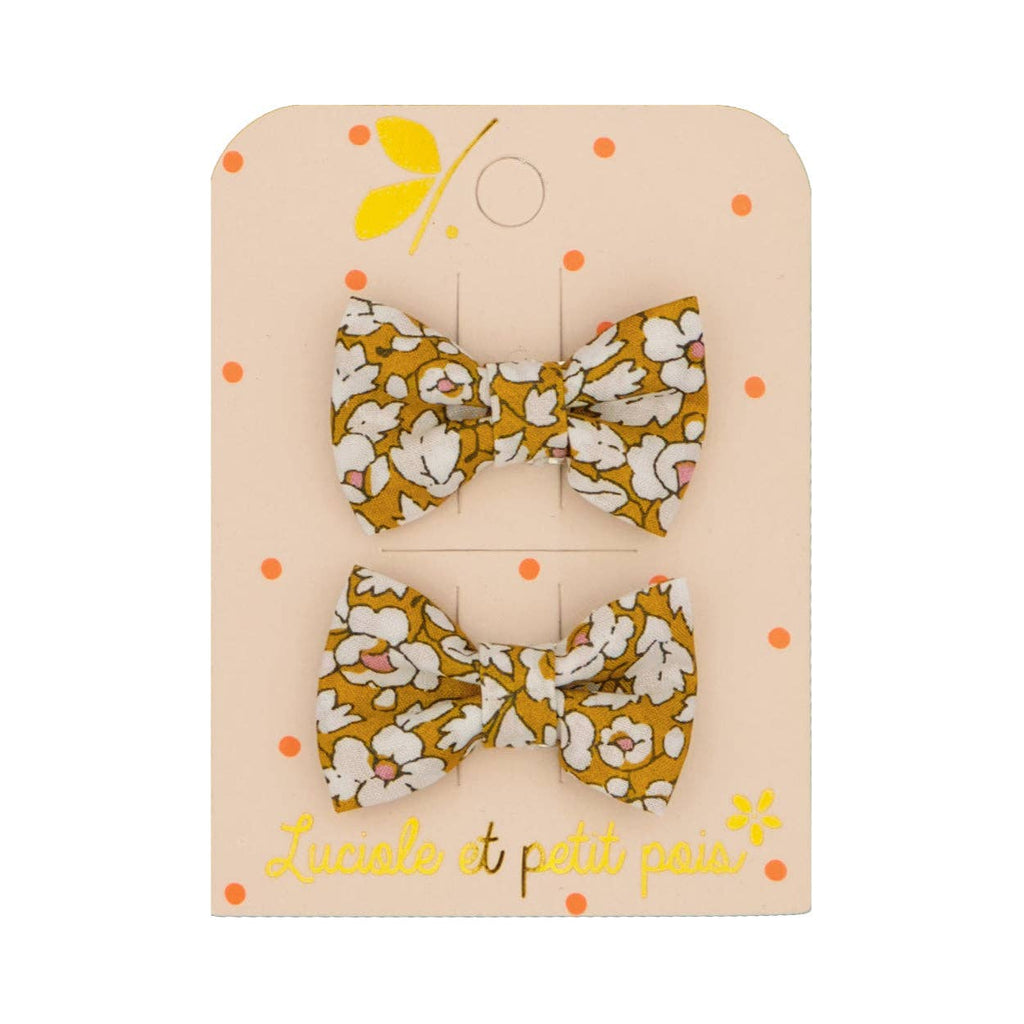 Mini grampos de cabelo borboleta - Liberty Feather Meadow (par)