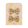 Mini grampos de cabelo borboleta - Liberty Feather Meadow (par)
