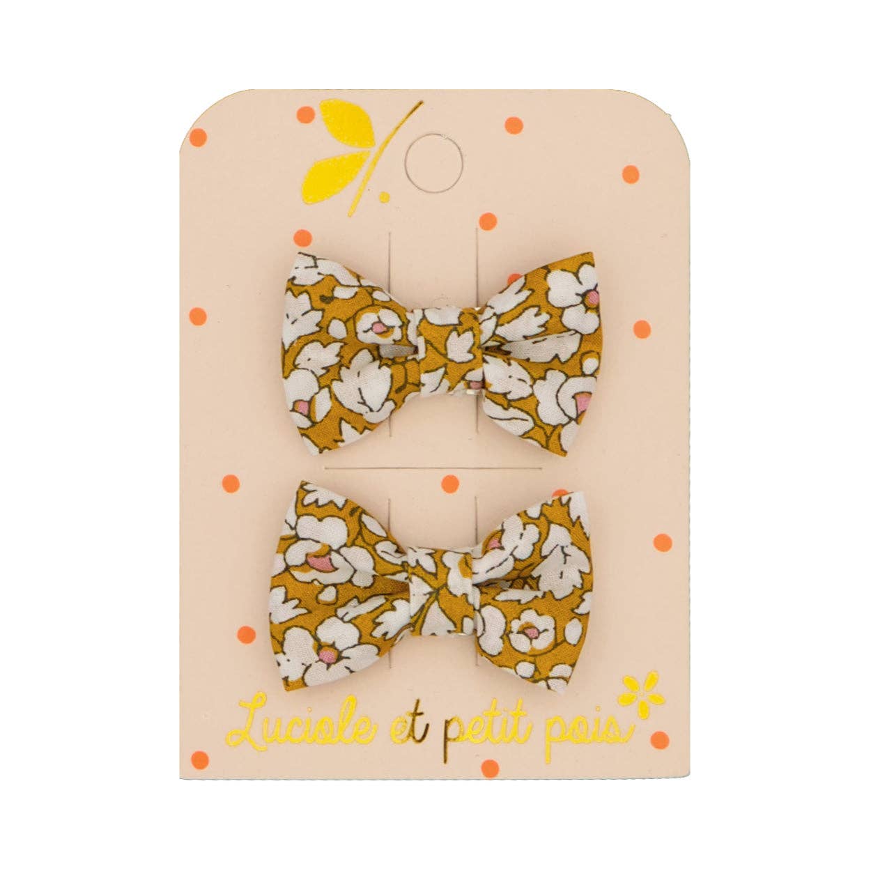 Mini grampos de cabelo borboleta - Liberty Feather Meadow (par)