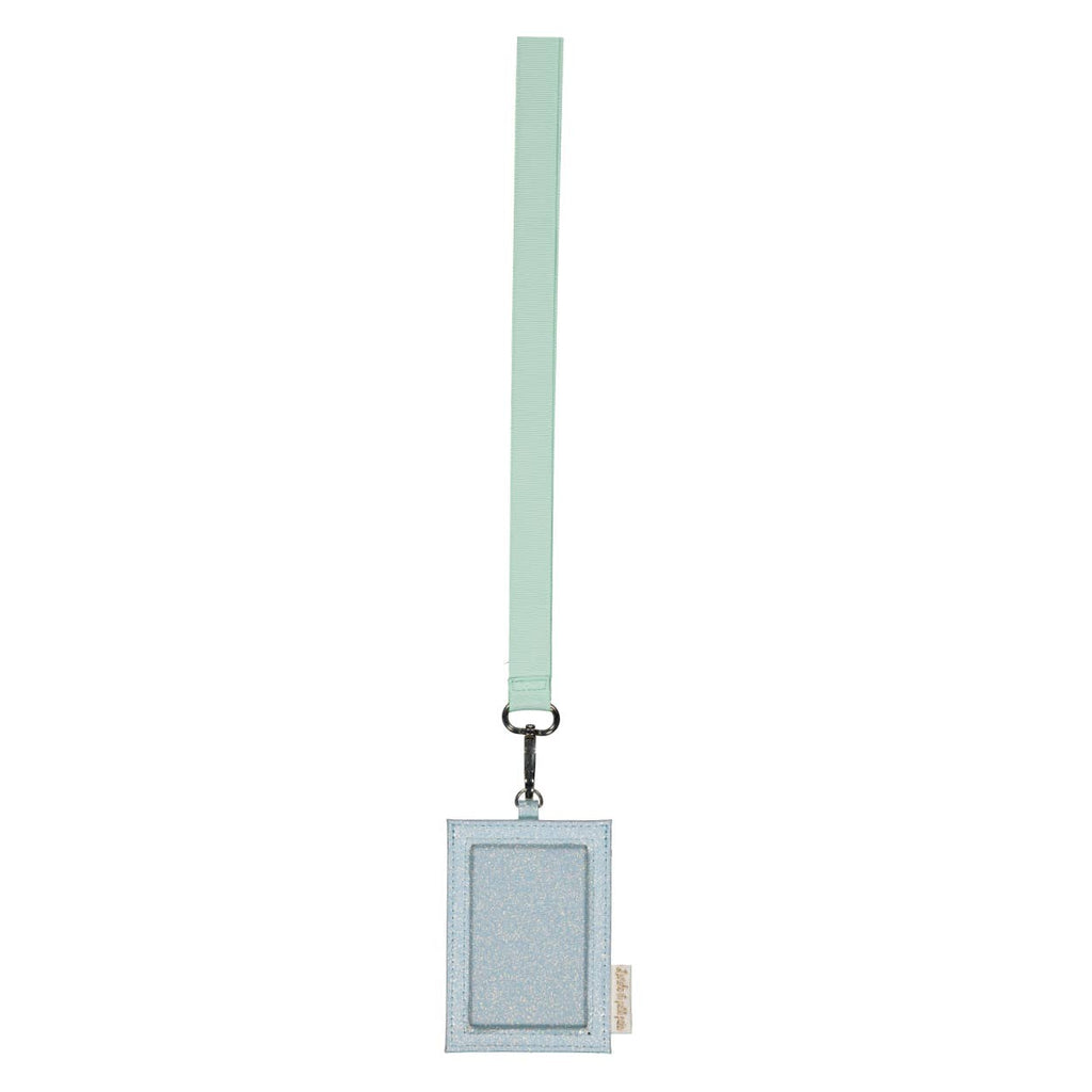 Porta-cartões com cordão - Azul céu