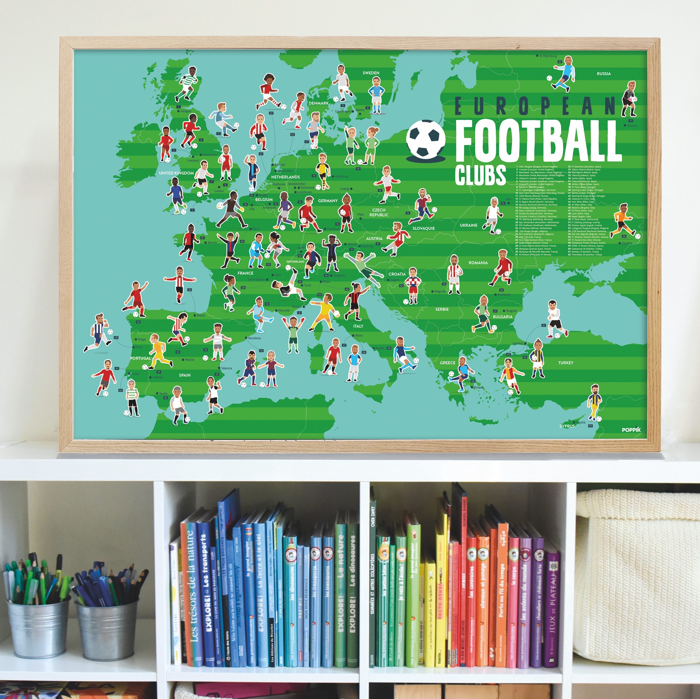 Poster XXL Football com Autocolantes Reposicionáveis